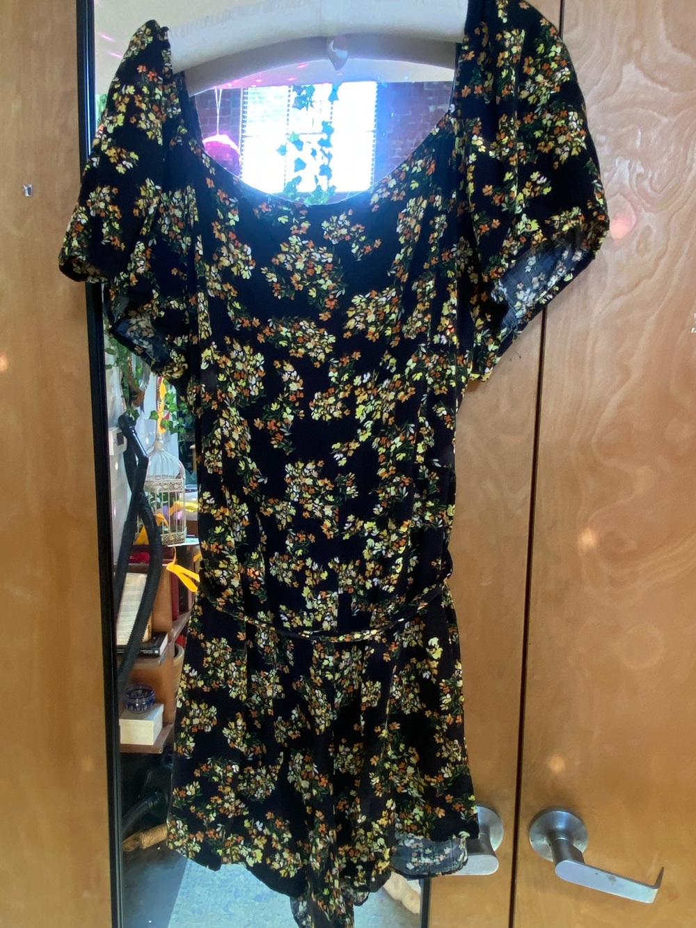 City Chic Black Floral Short-Sleeve Tunic